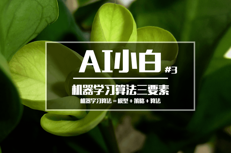 【AI小白】机器学习算法三要素